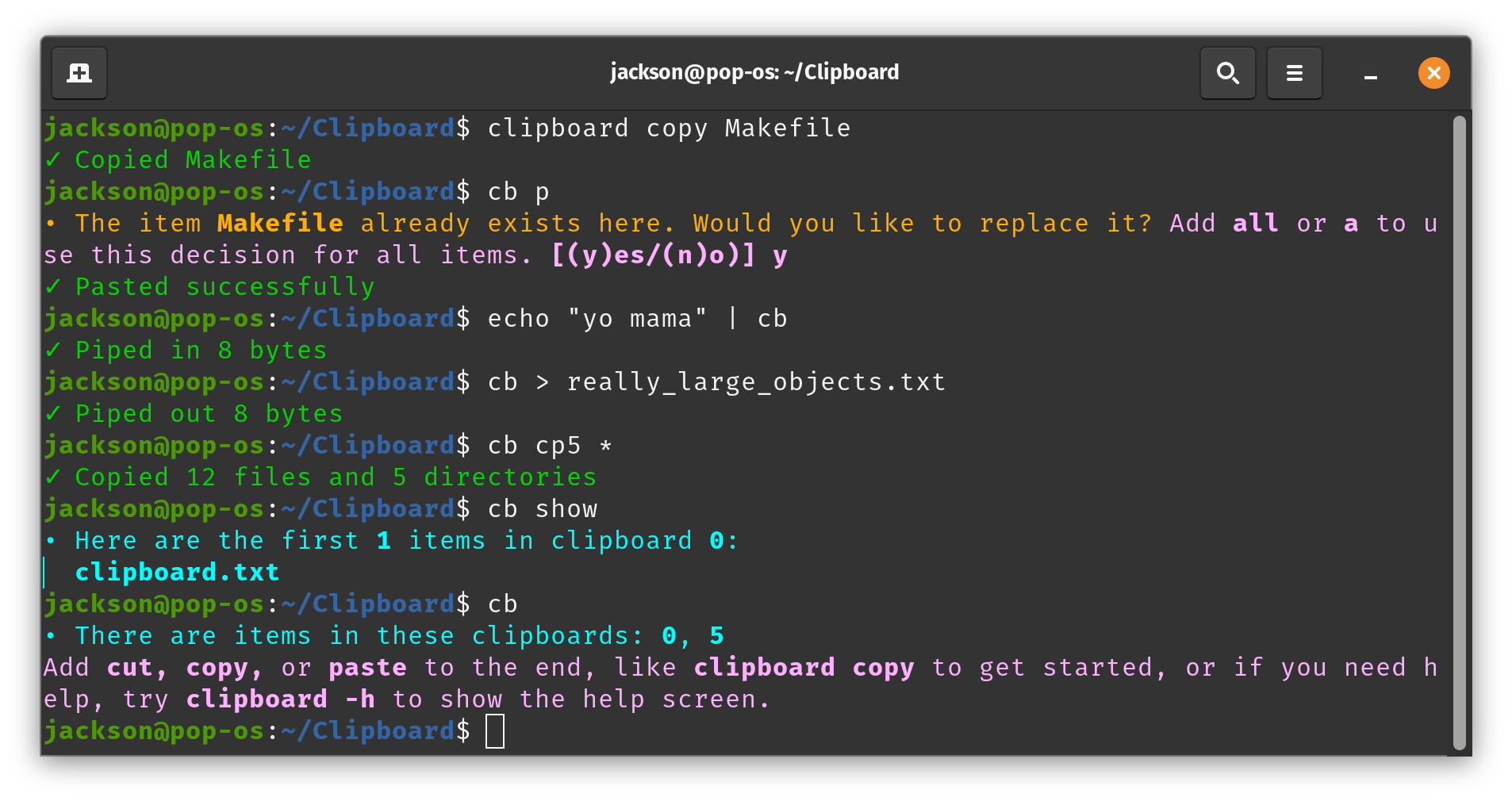 The clipboard project